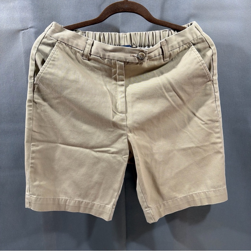 LANDS' END-beige cotton blend partial elastic waist-Sz 8P Great For The Summer